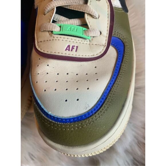 Nike Women's Multicolor Air Force 1 Shadow Sneakers CT1985-500 Athletic Sneaker - Picture 10 of 11